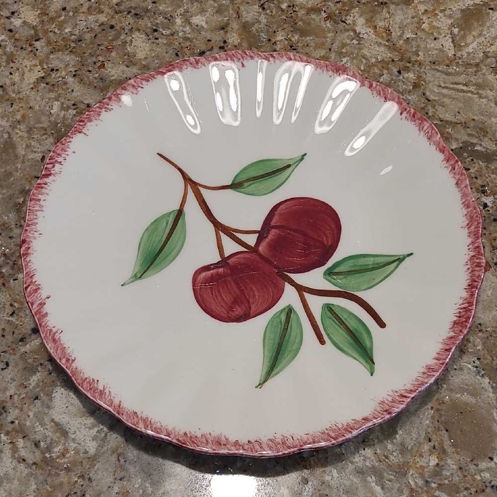 Blue Ridge Southern Pottery Cherry Bounce Dessert BREAD PLATE 6-1/4"